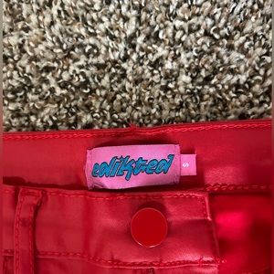 Edikted red leather plans. Worn once size small.